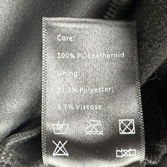 Robert Matthew Faux Leather Pants Womens M Pull On Lined Skinny City Whimsy Goth - Picture 14 of 14